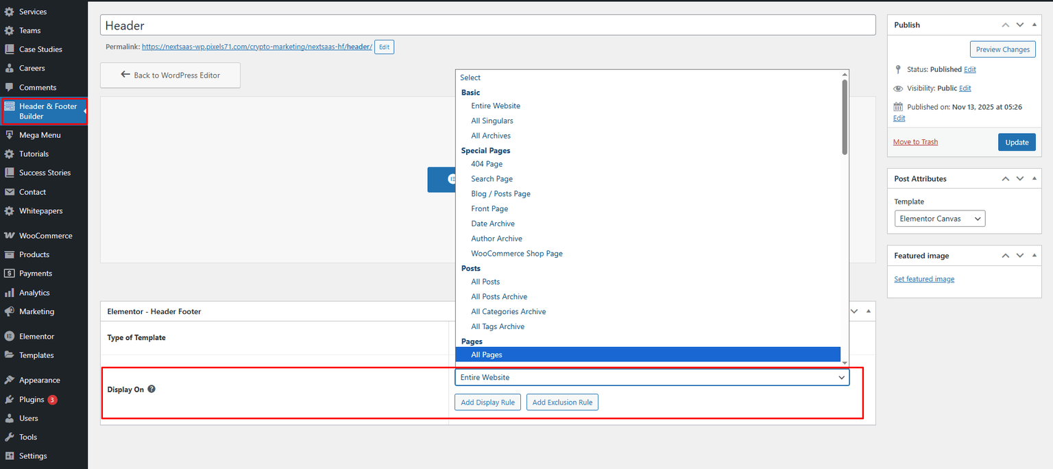 Footer Builder in Elementor Footer Builder in Elementor!